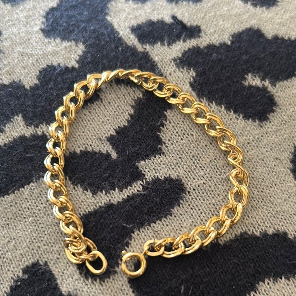 BRIGHT! Detailed 12k Gold Filled Cuban Curb Link Bracelet 7.7g 7" 6mm Gf Vtg